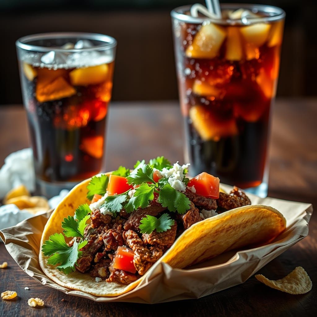 Vibrant Taco Tuesday Scene in Hyper-Realistic Style