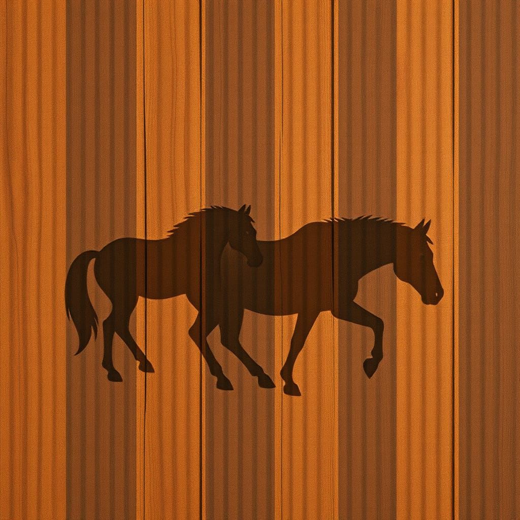 Earthly Stripes Reveal Horses in Organic Digital Style