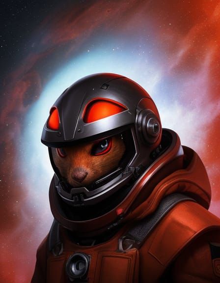 Red-Eyed Rat in Space Helmet Concept Art