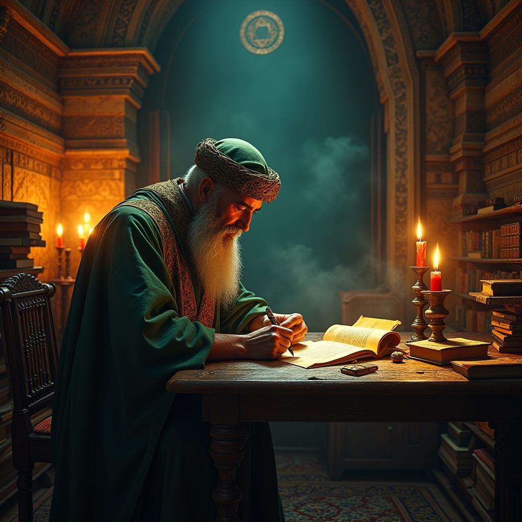 Ibn al-Arabi's Mystical Study in Candlelight