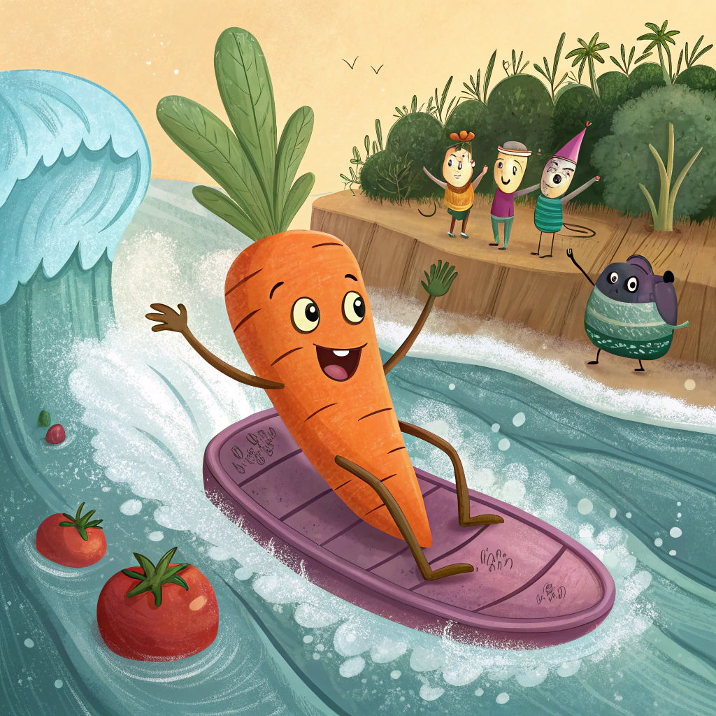 Surfing Carrot on a River of Adventure