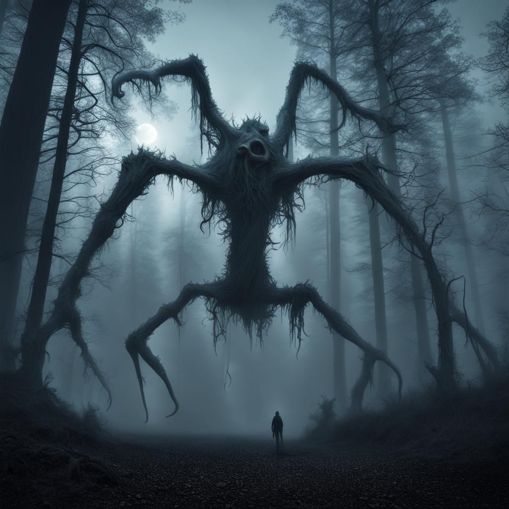 Creepy Forest Monster by Tim Burton