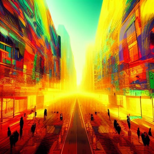 Vibrant Digital Art in 8K Resolution