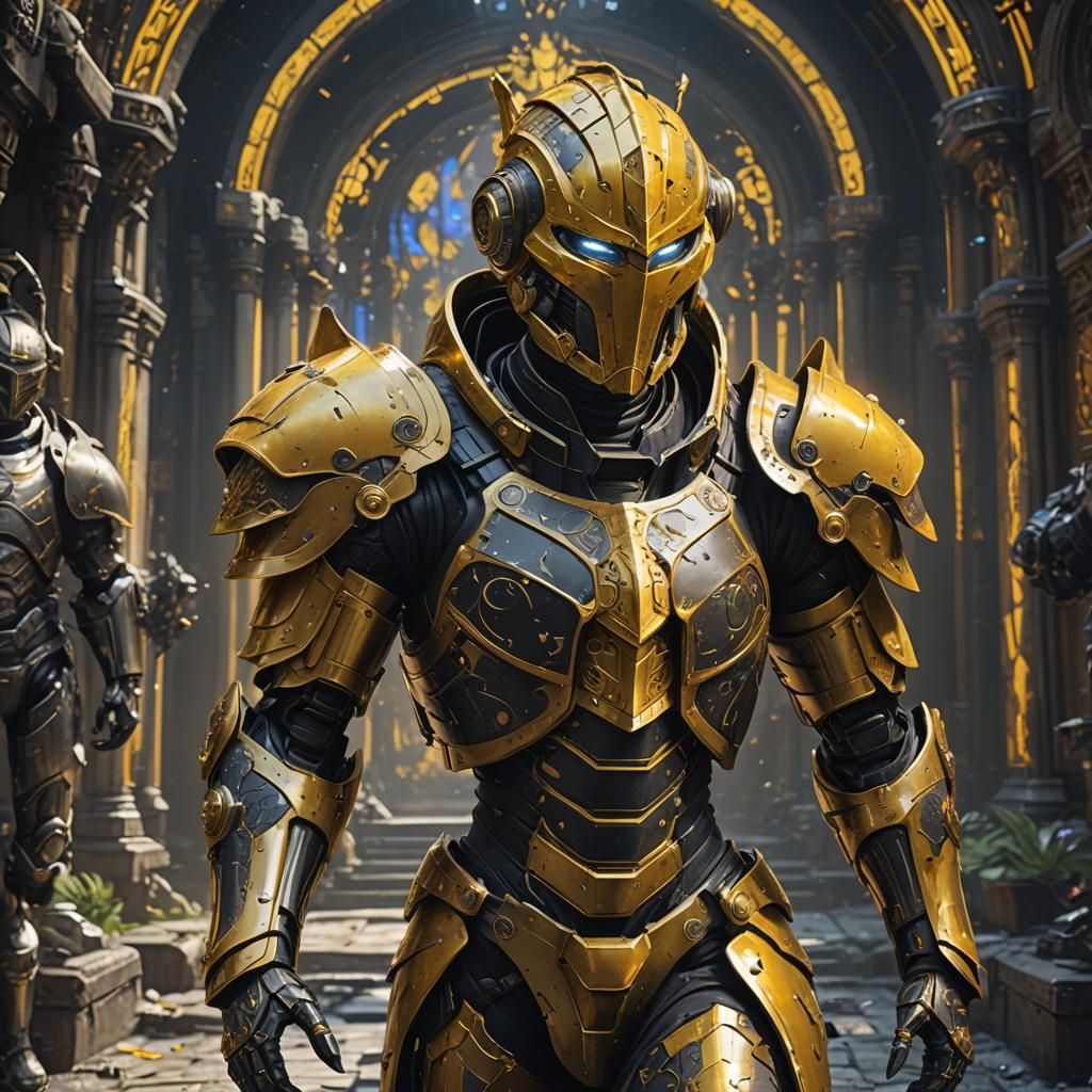 Sentient Suit of Armor in Detailed Matte Painting