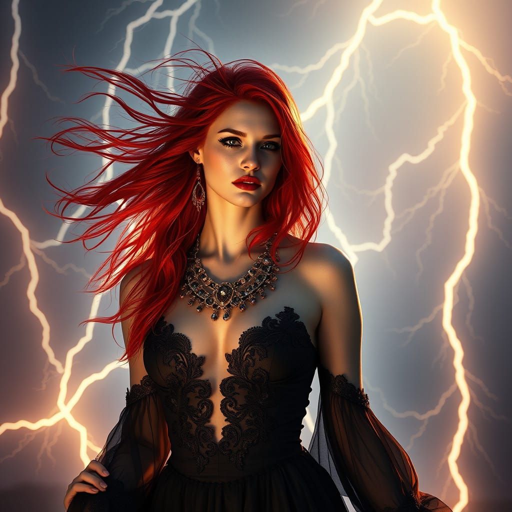 Queen of Lightnings in Radiant Gothic Splendor