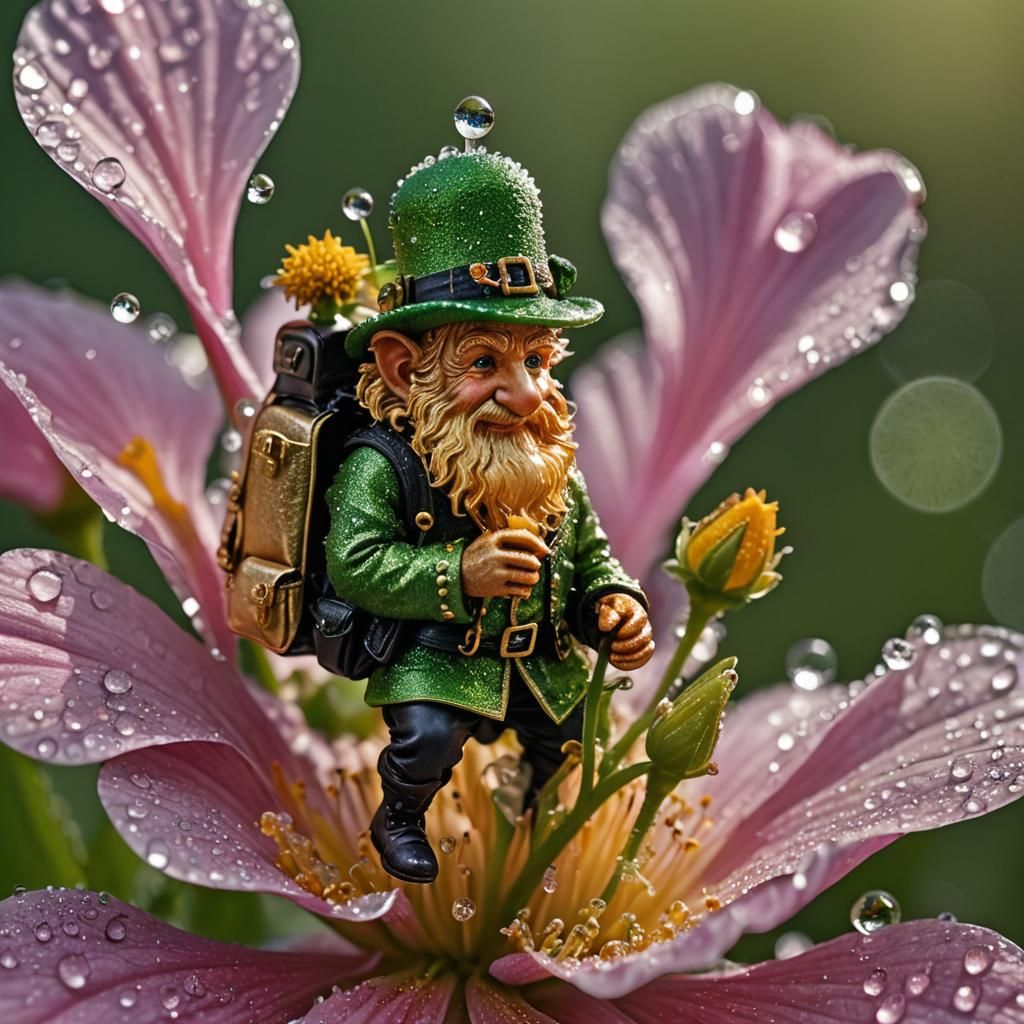 Leprechaun Pollen Collection: Macro Photography Close-Up