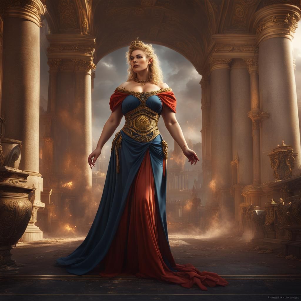Beautiful Blonde Full Figured Curvy  Empress Of Rome, Domiti...