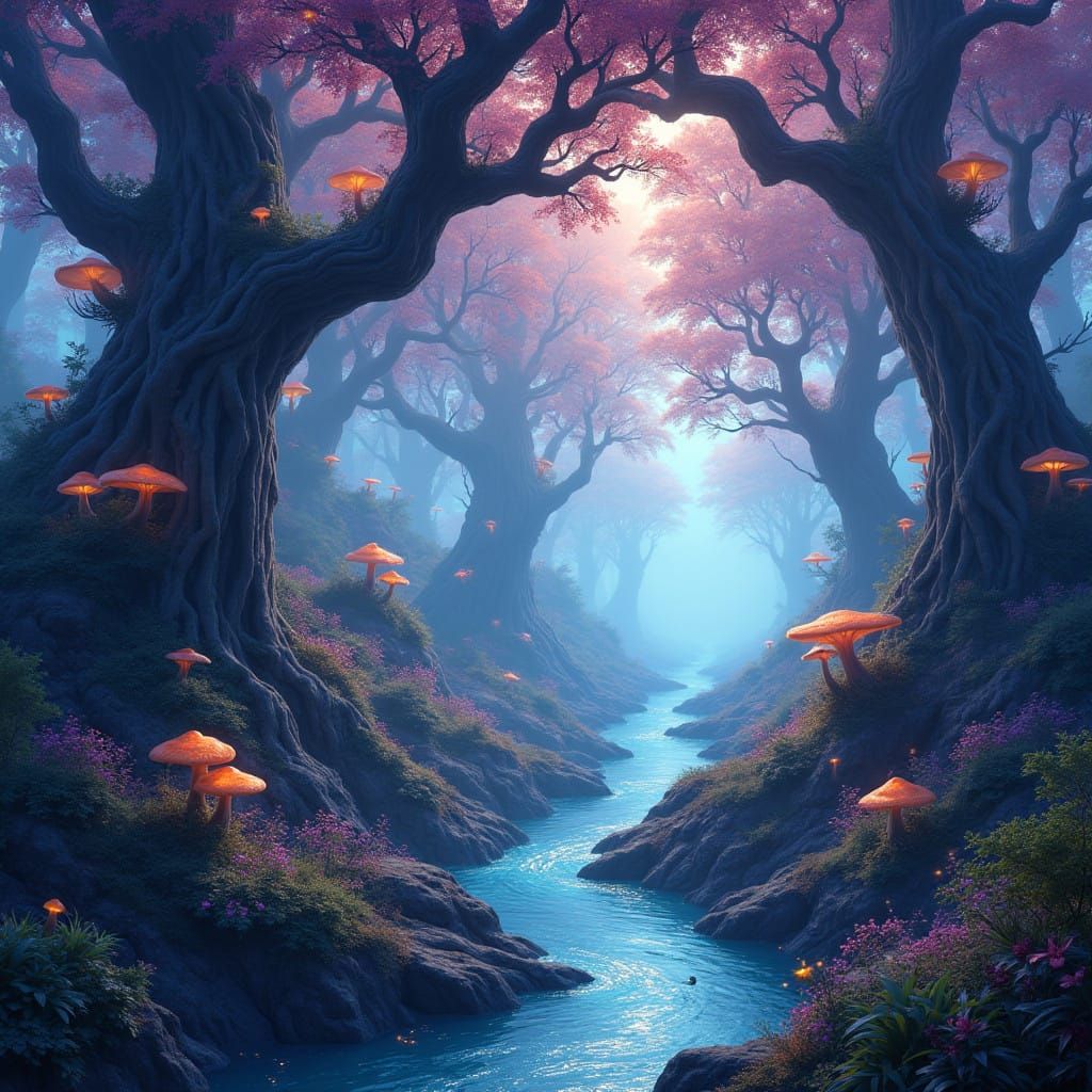 Mystical Forests of Wonder in Dreamlike Realism