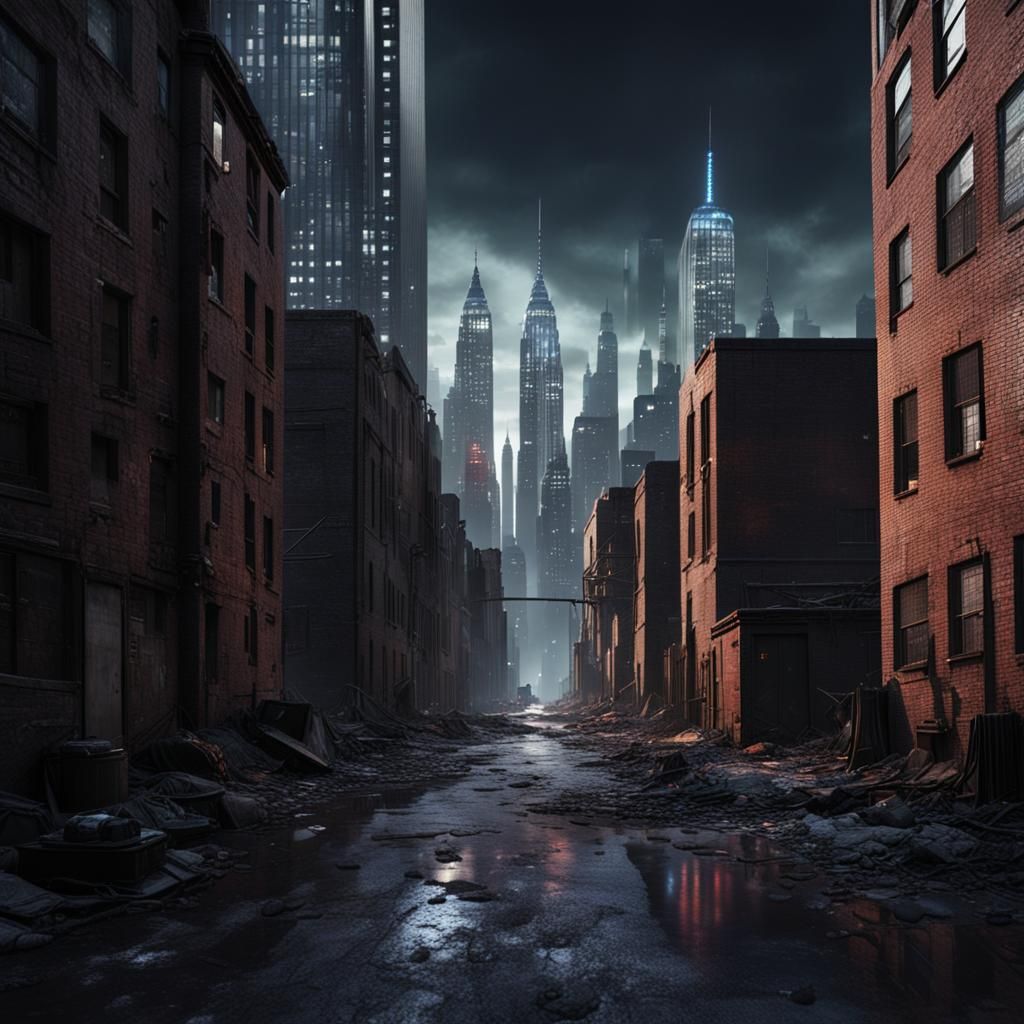 Dystopian Alley Meets Bright NYC: Matte Painting
