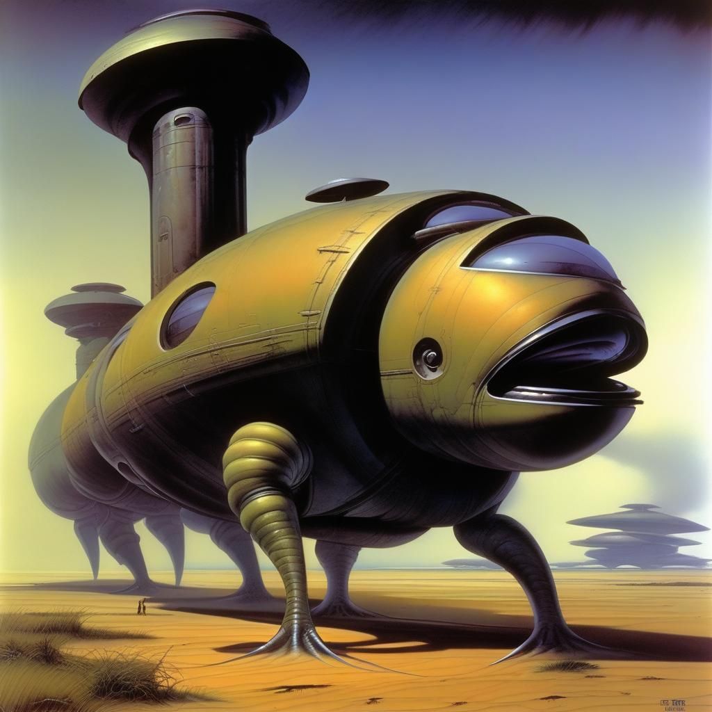 Science Fiction Art in Jim Burns Style