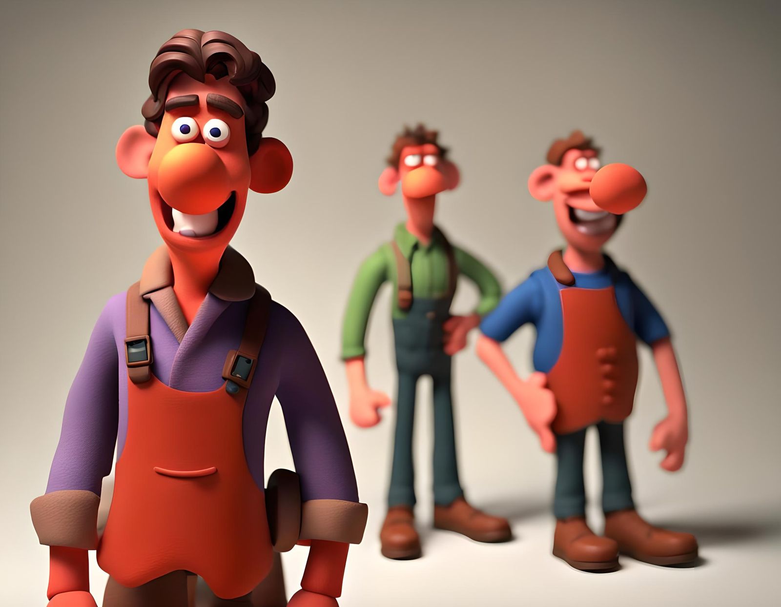 Detailed Claymation Character in Bright Scene