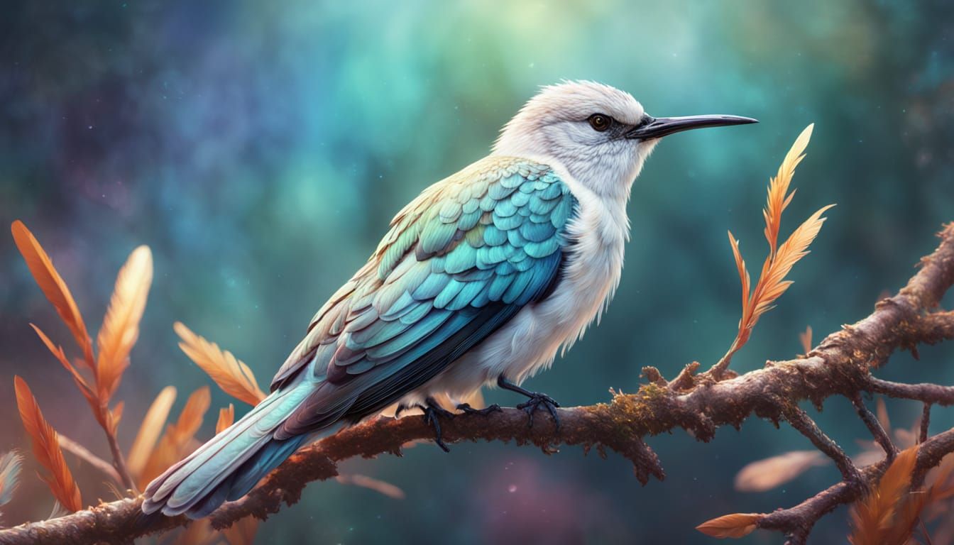 White-Winged Cinclodes in Splash Art Style