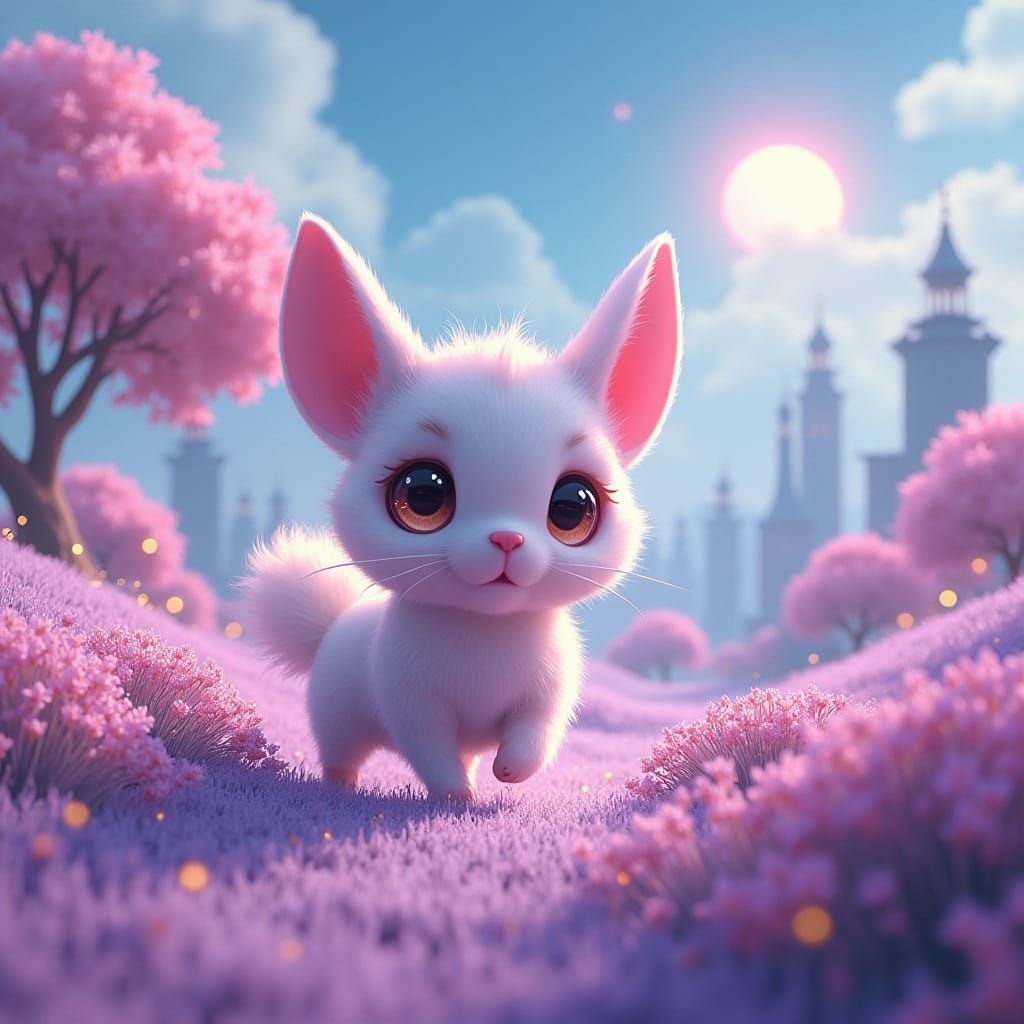 Cuty  strange animal, adorable  landscape stygian anime vapo...