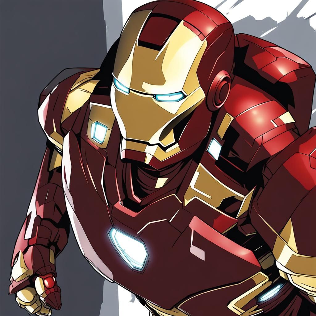 Iron Man in Anime Style