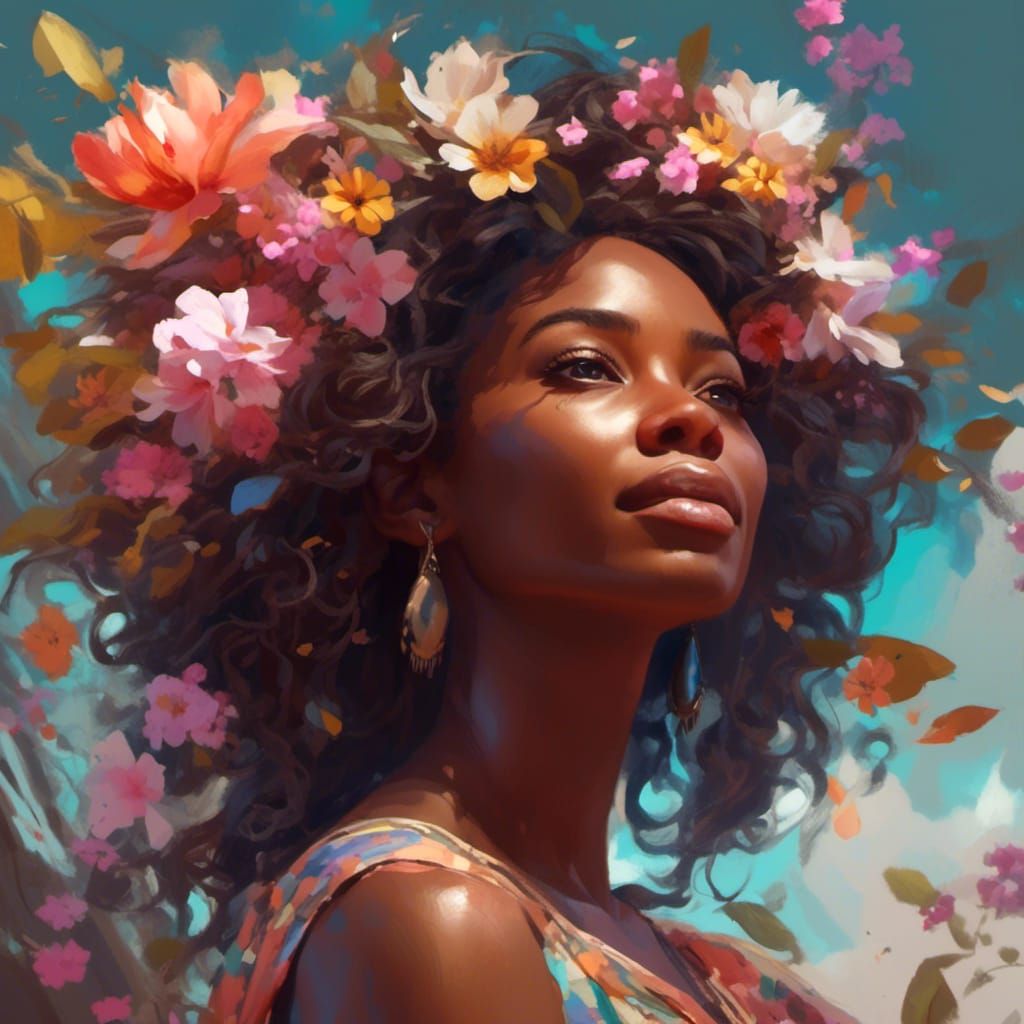 Hyperrealistic Portrait of a Beautiful Woman in Spring