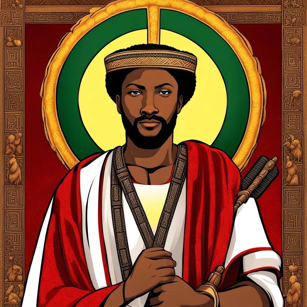 Jesus as Shepherd: Comic Book Style Illustration