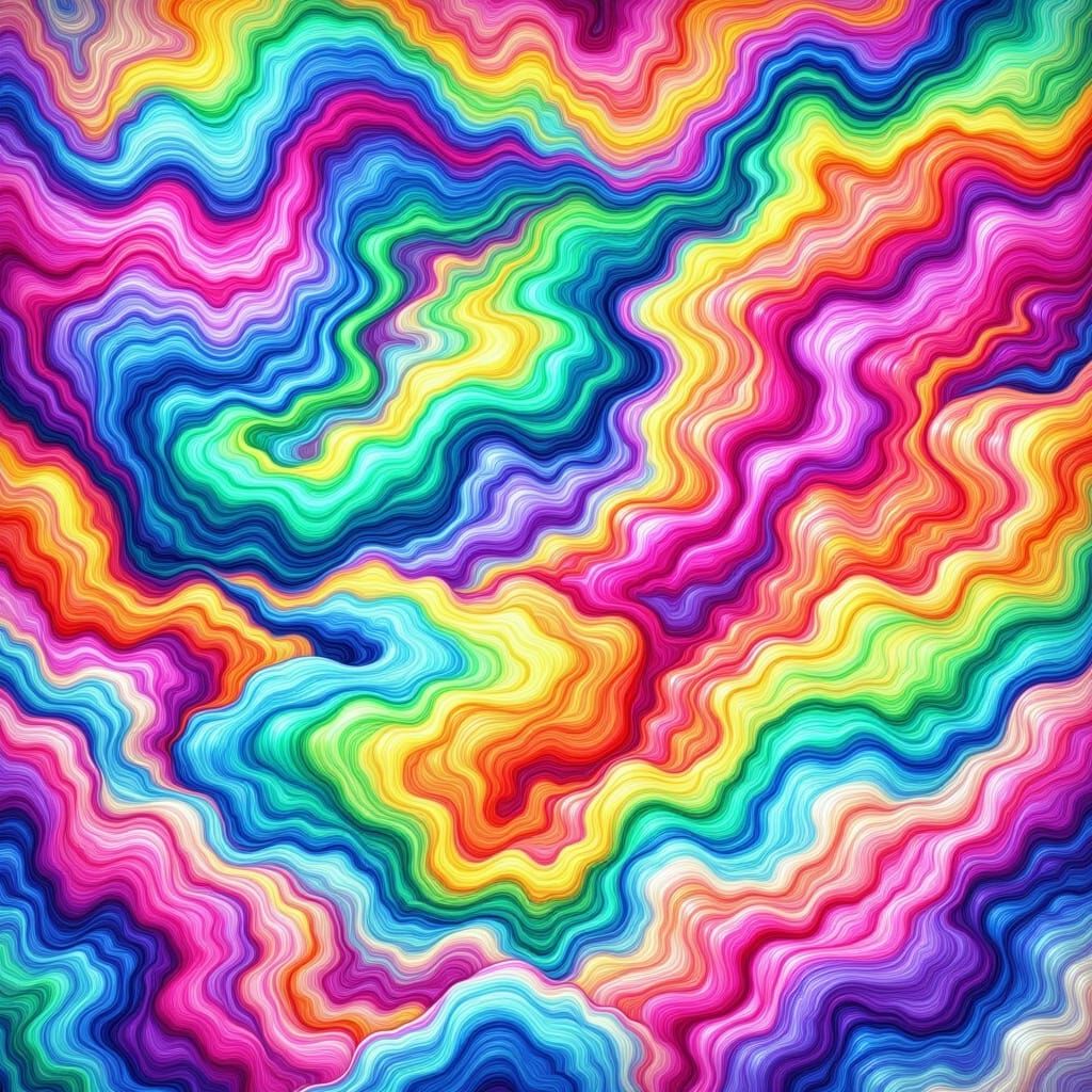 Vibrant Abstract Pattern in Watercolor Style