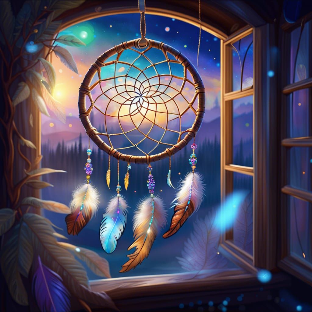 Dreamcatcher in Fantasycore Style with Sparkling Elements