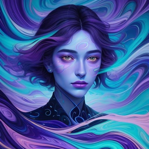 Dreamlike Figure in Surrealist Oil Painting