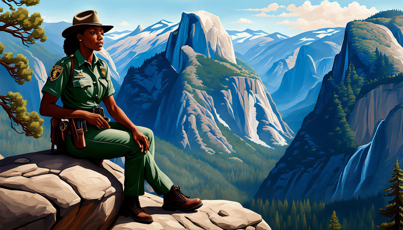 Park Ranger in Yosemite: Airbrush Concept Art