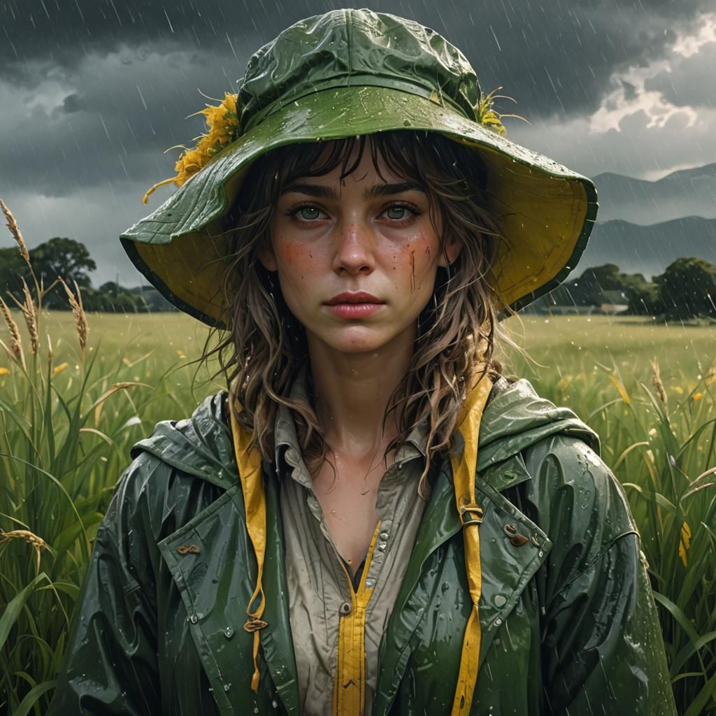 Lost Sheep Portrait in Stormy Weather