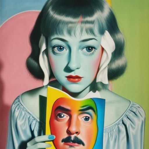 Abstract Portrait in Primary Colors