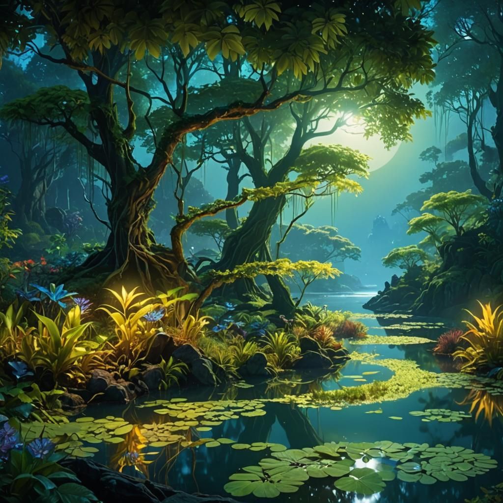 Magical Garden Inspired by Roger Dean's Art