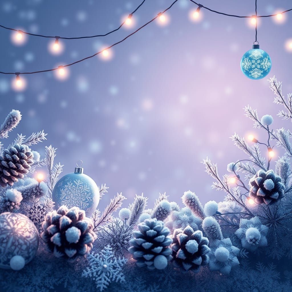 Magical Winter Wonderland Scene in Matte Painting Style