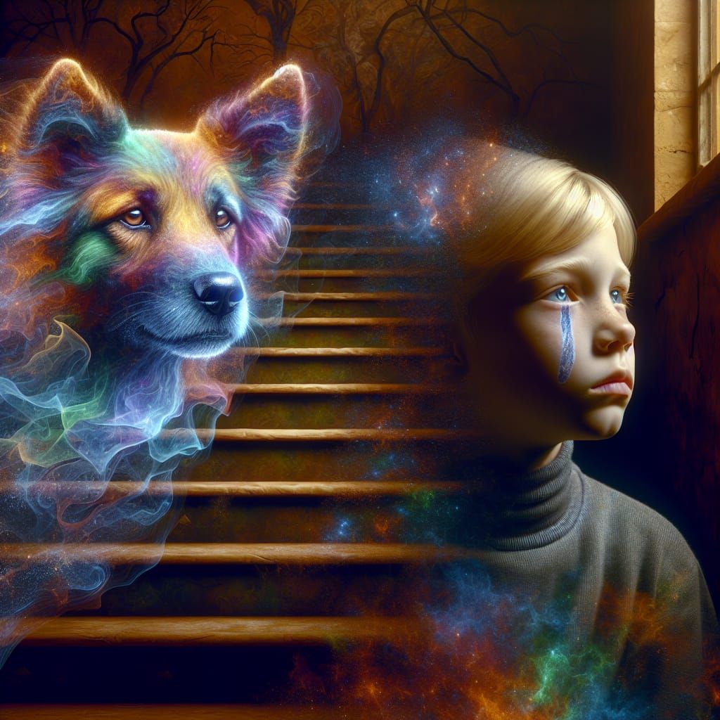 Ethereal Ghost Dog's Loyalty to Sad Girl