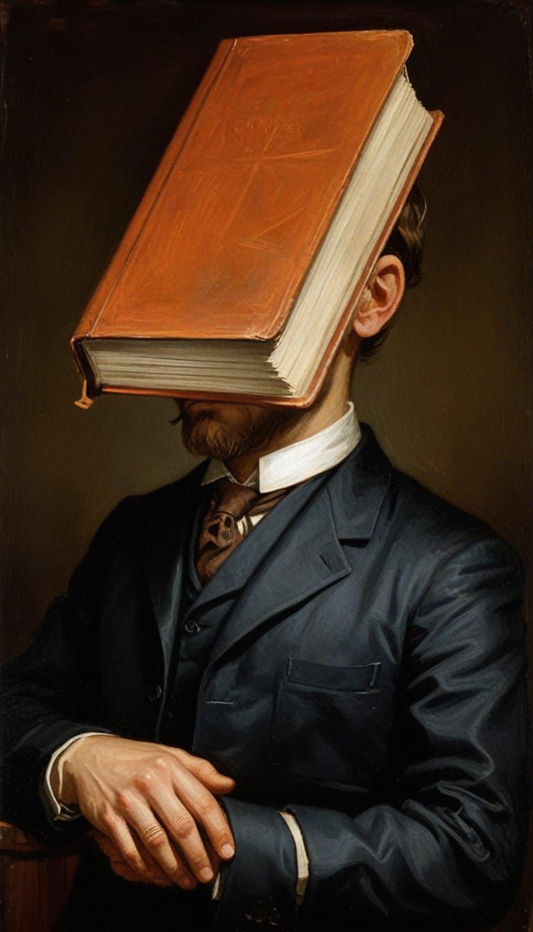 A Suited Gentleman with a Literary Twist