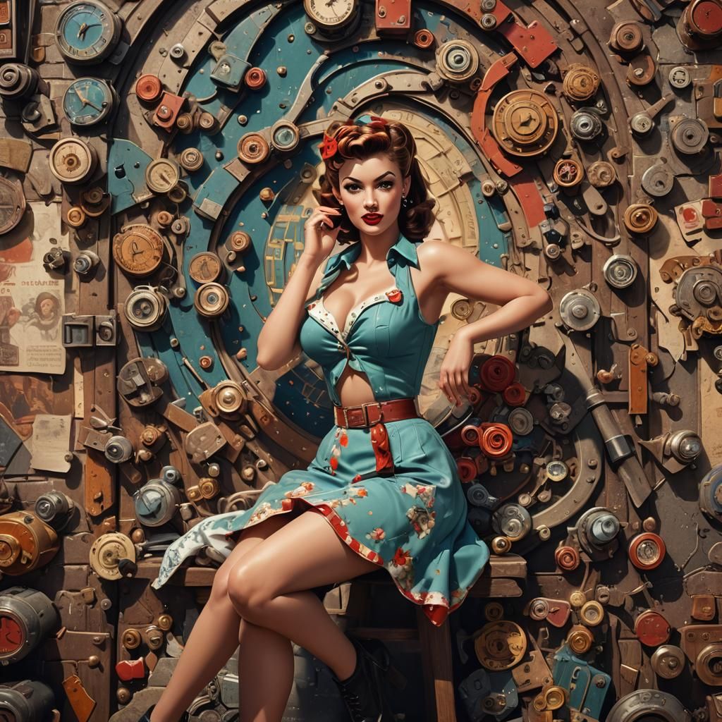 Hyperrealistic Pin-Up Digital Painting in 8k