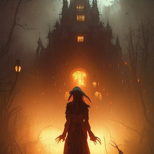 Halloween Dark Fantasy Concept Art in 8k