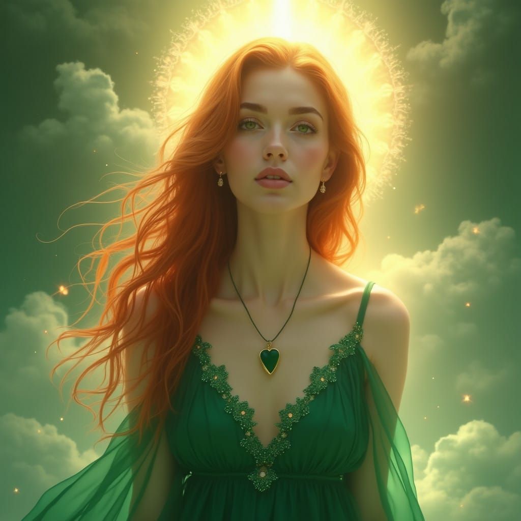 A Serene Goddess in Ethereal Splendor