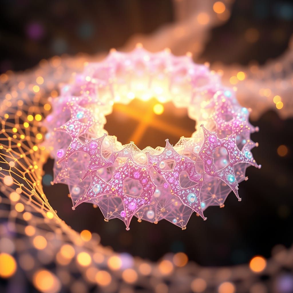 Bioluminescent AI Organism: Data Flow Sculpture