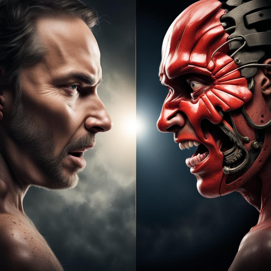 Fear Versus Willpower: An Abstract Conflict