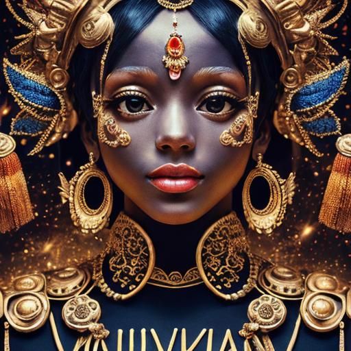 Surreal Catalan Courtesan in Psychedelic CGI Style