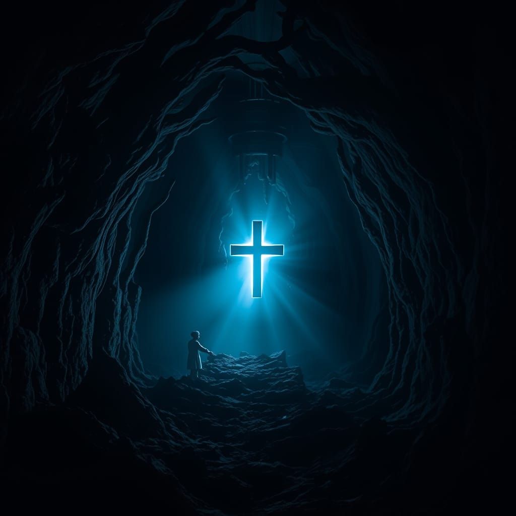 Hope Erupts from the Shadows in a Haunting, Symbolic Scene