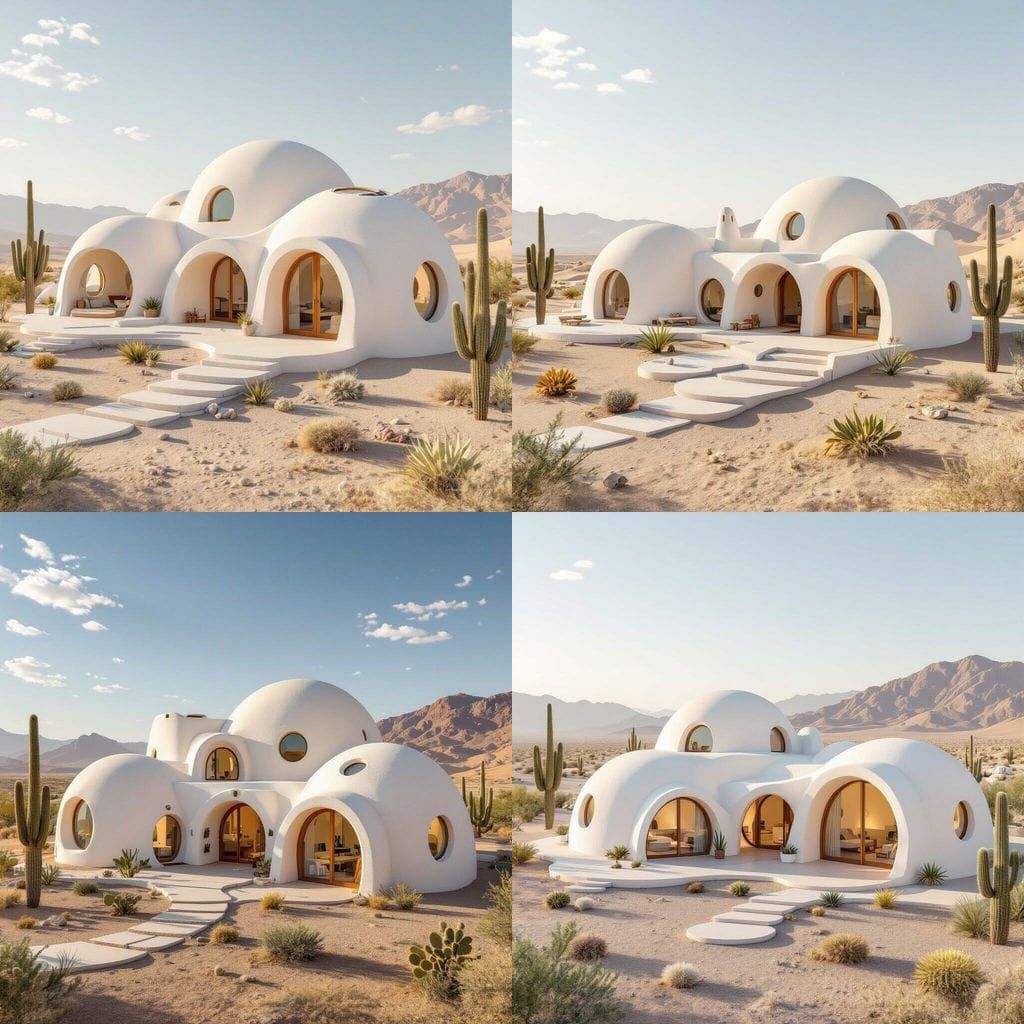 Desert Eco-House Presentation in Minimalist Architectural St...