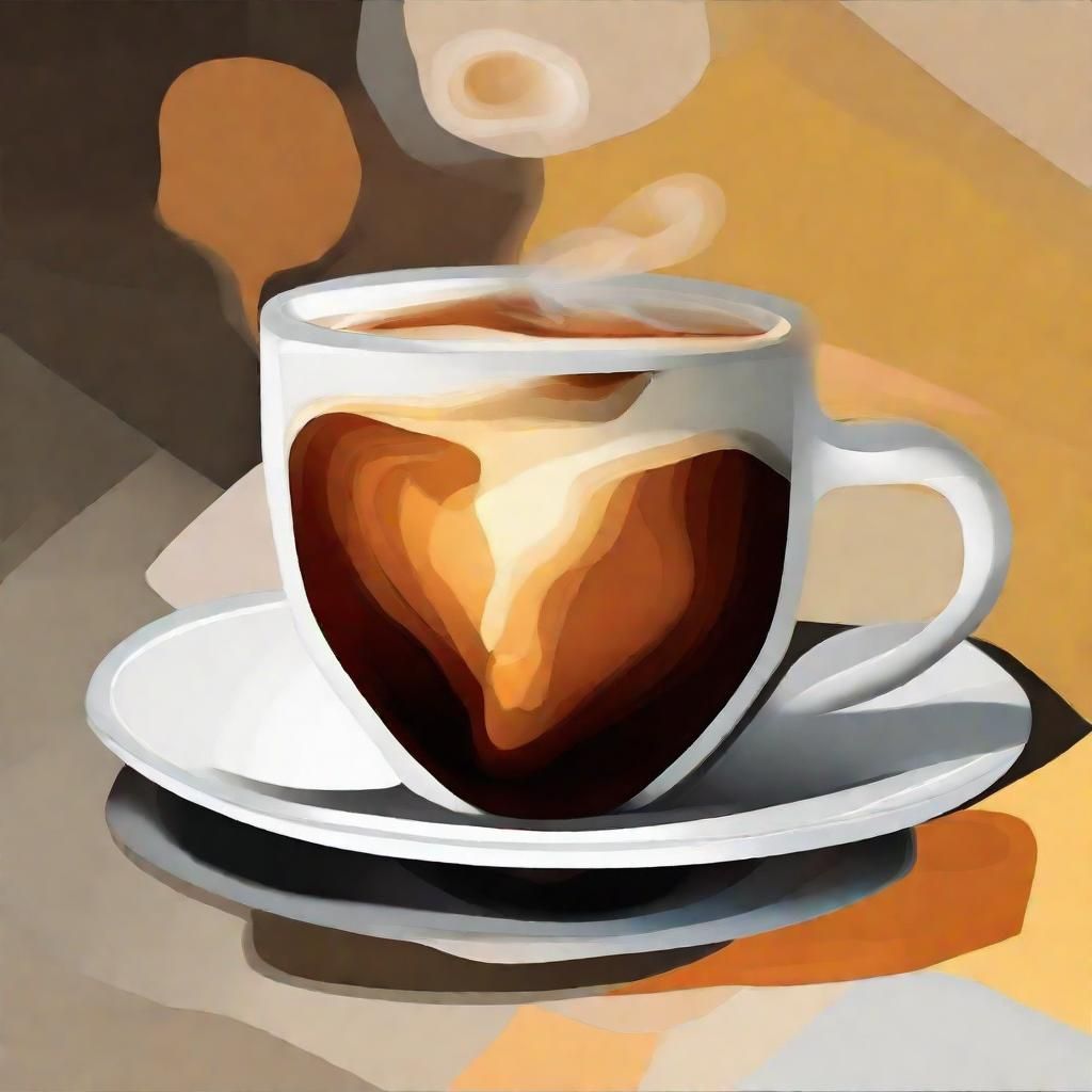 Abstract Modern Art: First Coffee of the Day