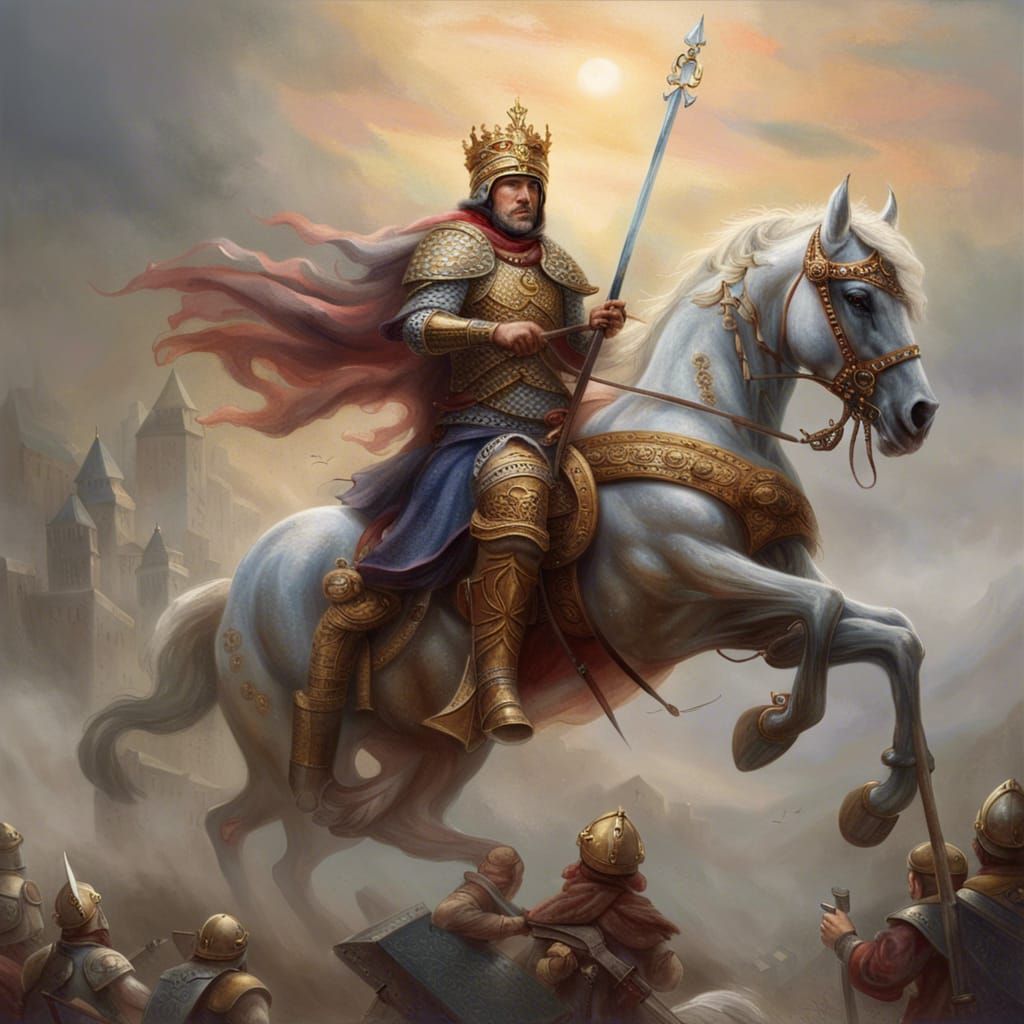 Richard the Lionheart Leading a Charge