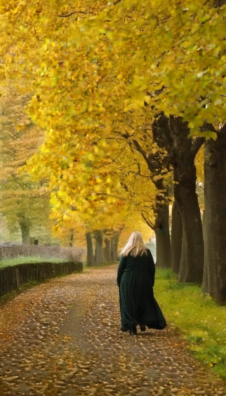 Autumnal Stroll Through Magical Yellow Woods