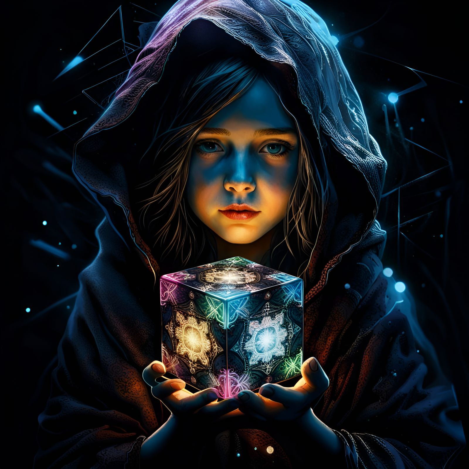 Illuminating Magic Cube in Fantasycore Style