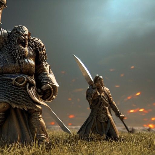 Epic Lord of the Rings Dwarven Battle Scene