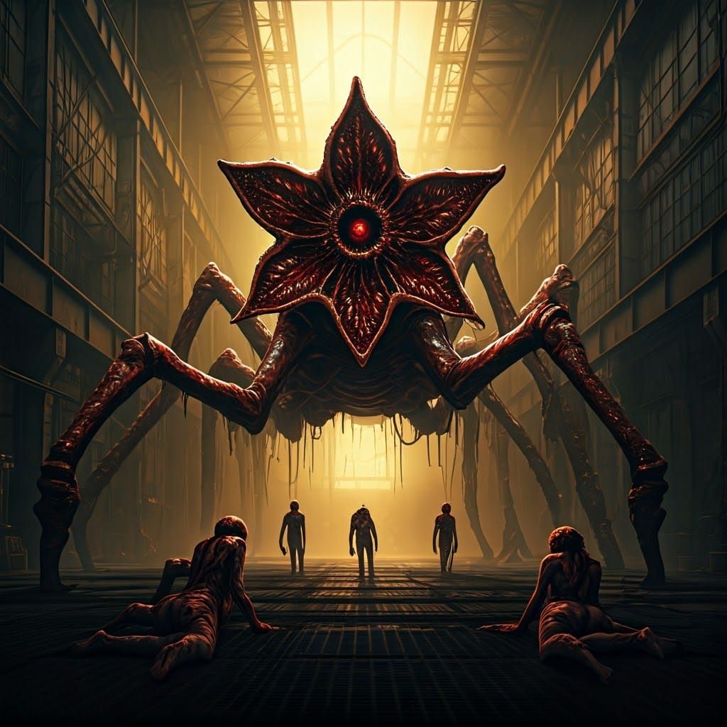 Gigantic, Flesh-Hued Mind Flayer in Hawkins National Laborat...