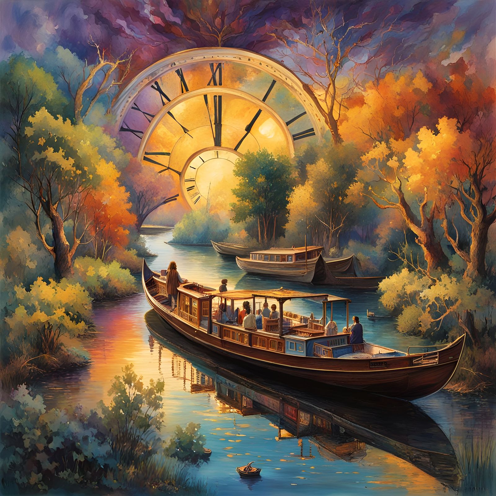 Surreal Time Warp Landscape in Polychromatic Colors