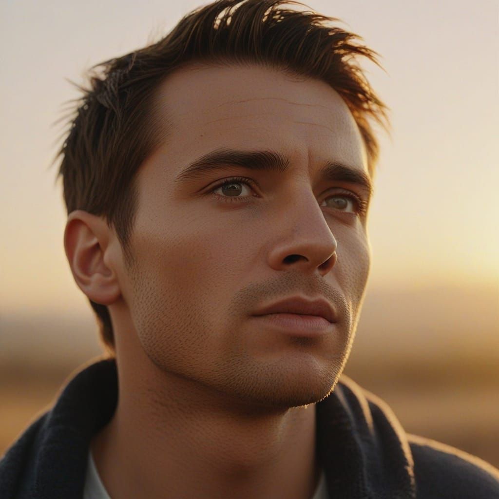 Cinematic Sunrise Portrait with Golden Hour Lighting