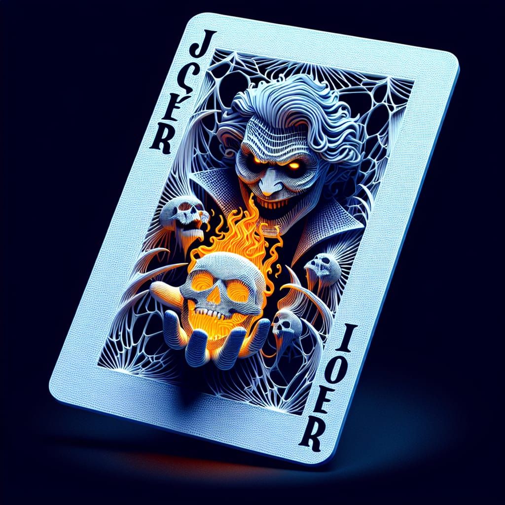 Halloween Joker Card: 3D Festive Terror