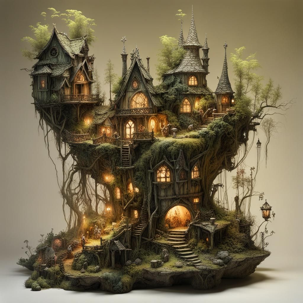 Enchanted Fairy Village in the Underdark