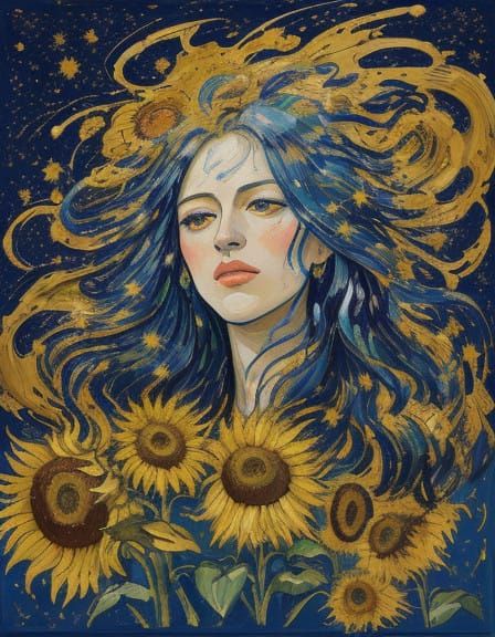 Ethereal Double Exposure Art in Neo-Expressionist Style