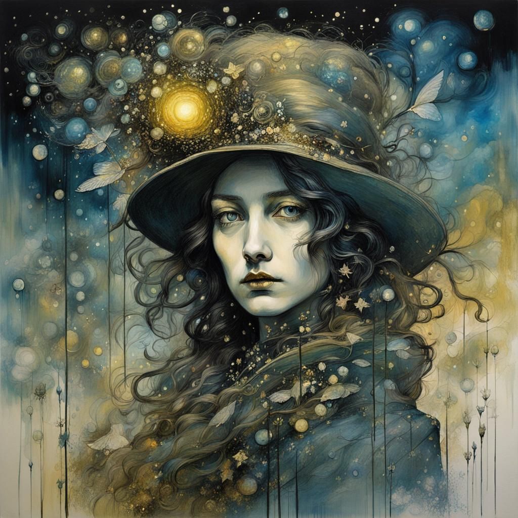 Fantasy Rebels in Surrealist Bioluminescent Style